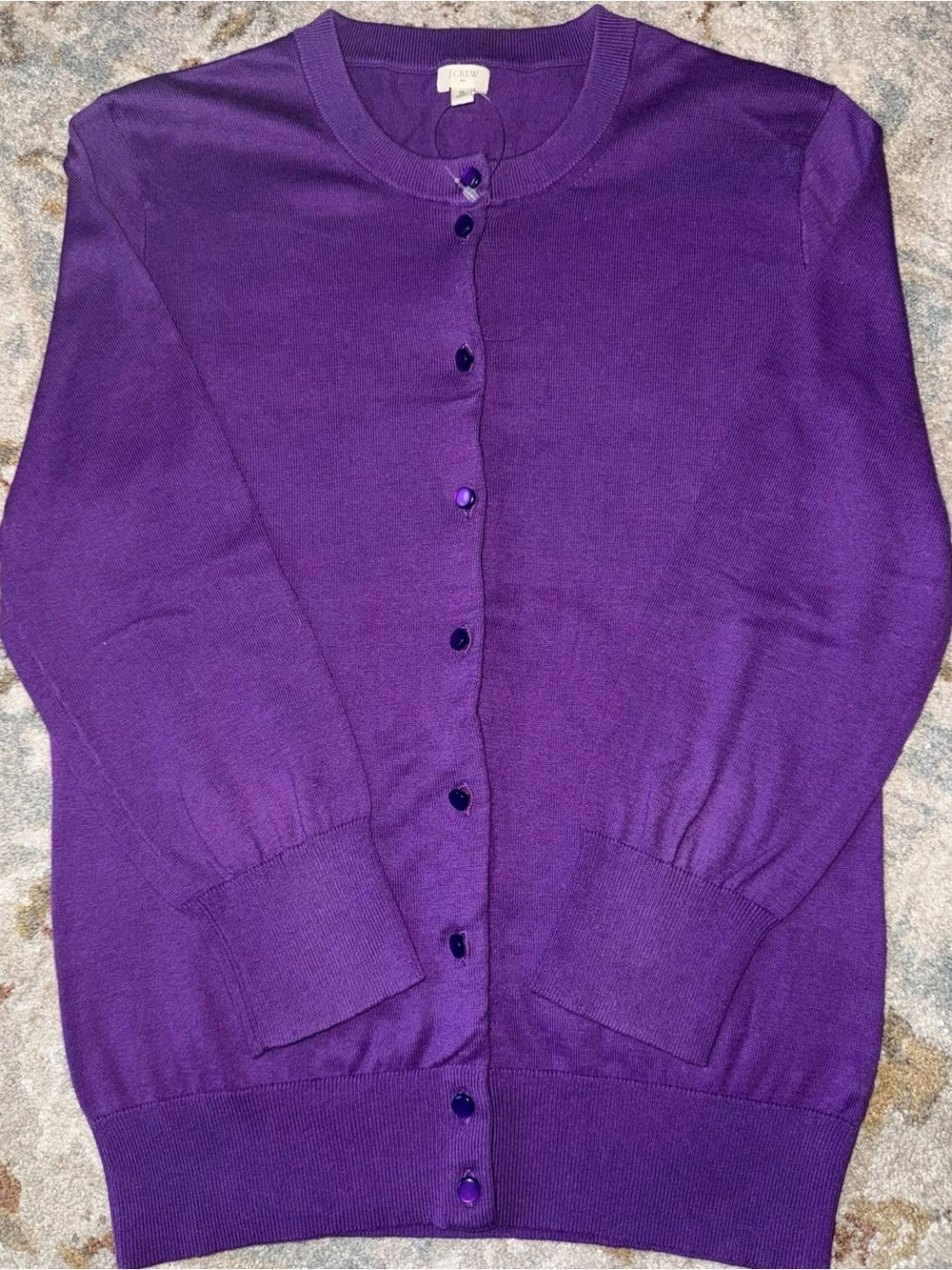 J. Crew Deep Purple Button-Front Women's Cardigan